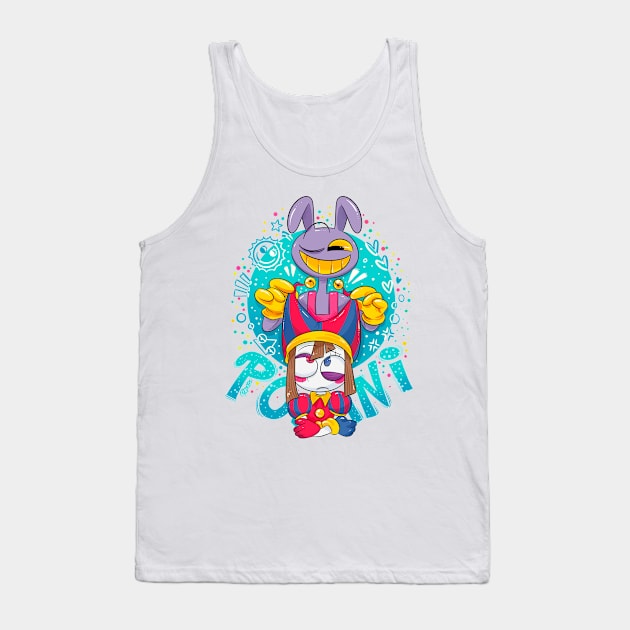 JAX AND POMNI THE AMAZING DIGITAL CIRCUS Tank Top by Draw For Fun 